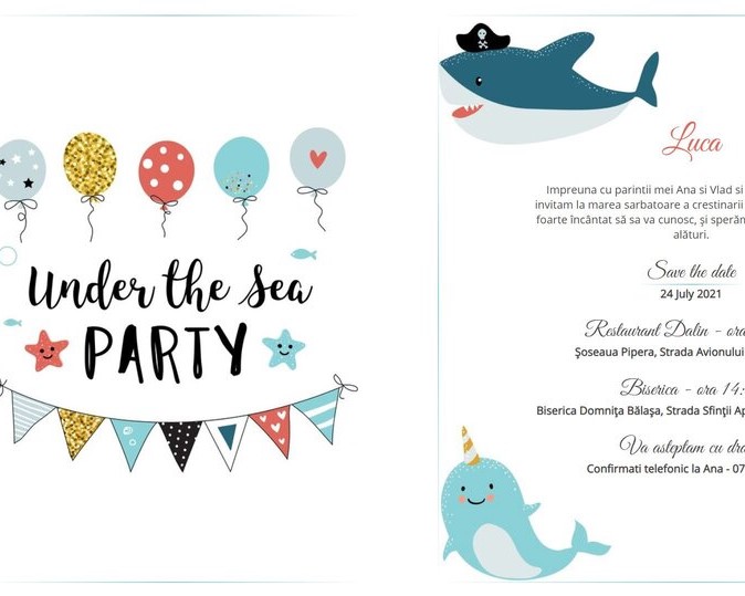 Invitatie Under Sea Party